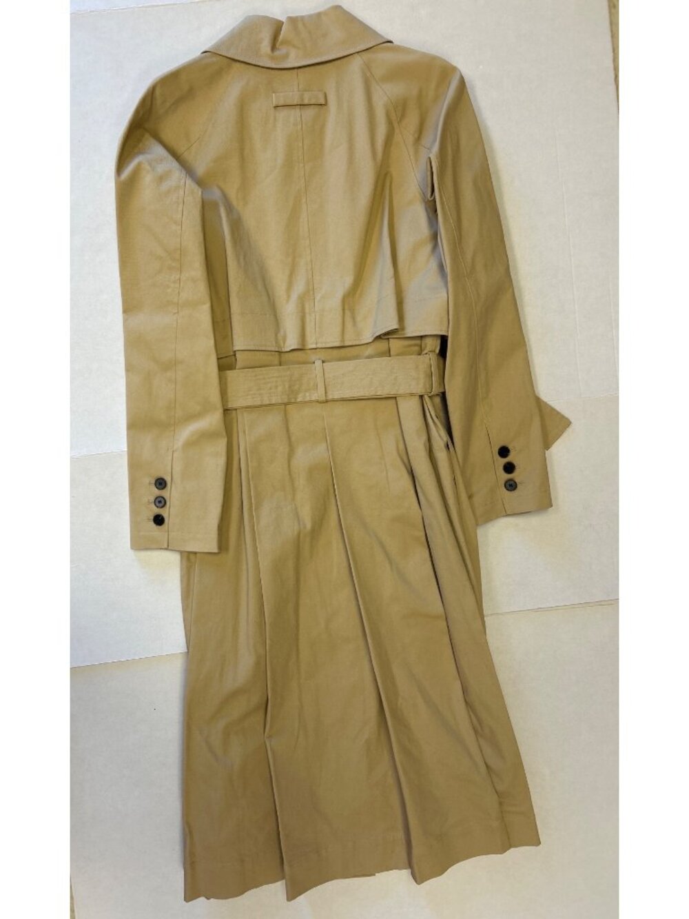 Saint Art New York London Trench Coat Khaki Size Medium NWT - Picture 7 of 9